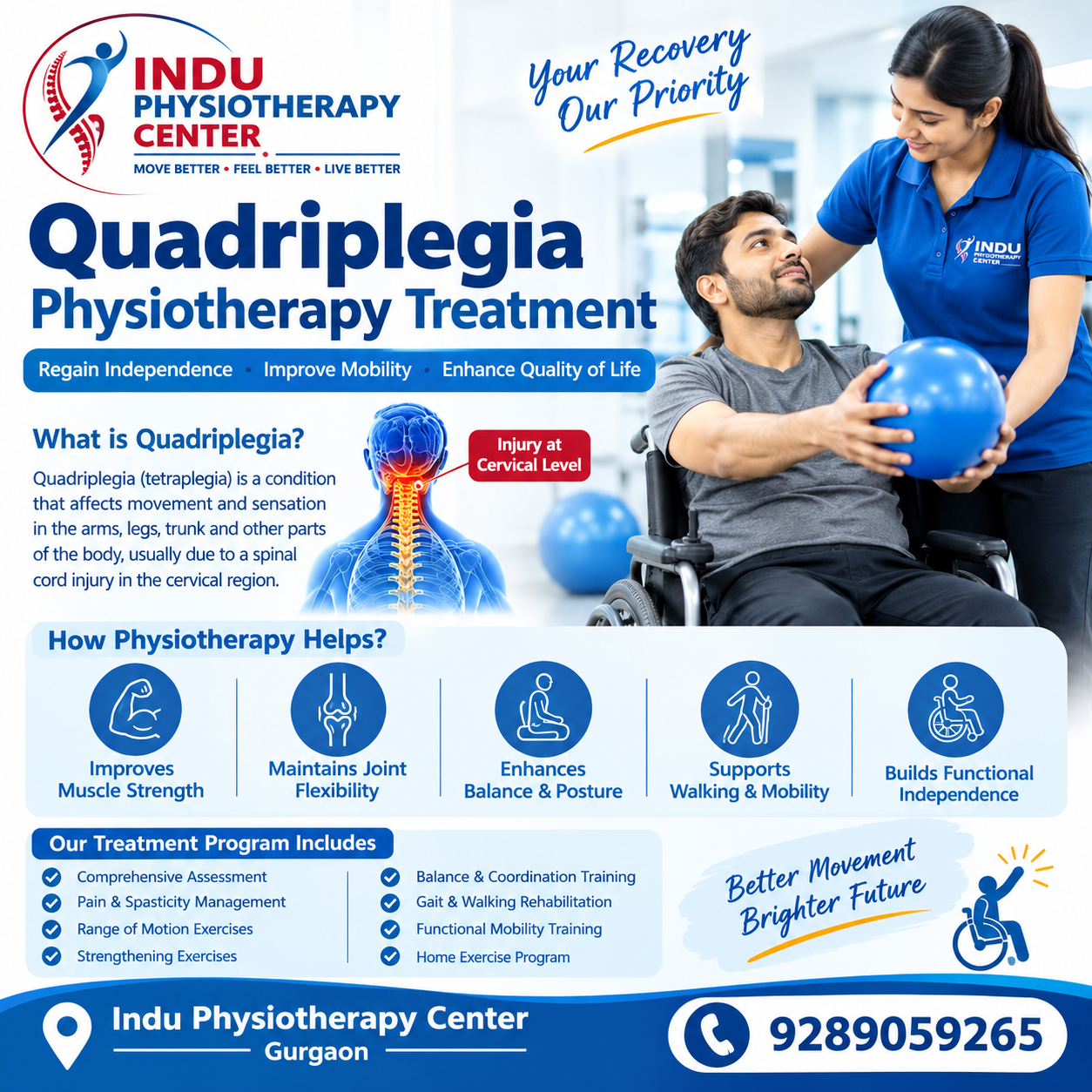 Quaderiplegia physiotherapy